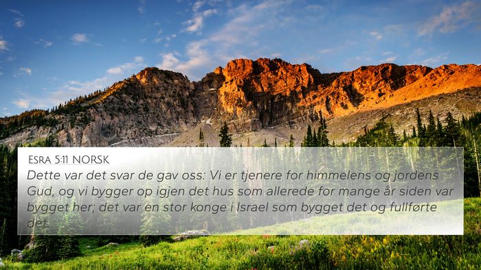 Esra 5:11 NORSK Bible Verse Image