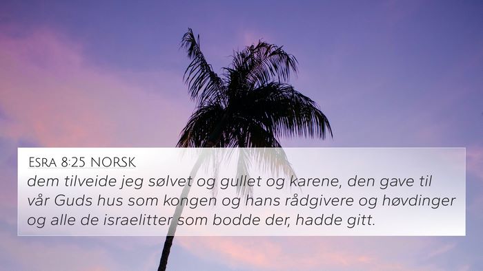 Esra 8:25 NORSK Bible Verse Image