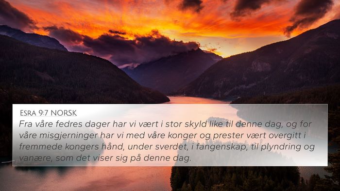 Esra 9:7 NORSK Bible Verse Image