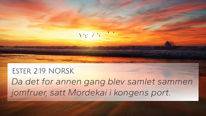 Ester 2:19 NORSK Bible Verse Image