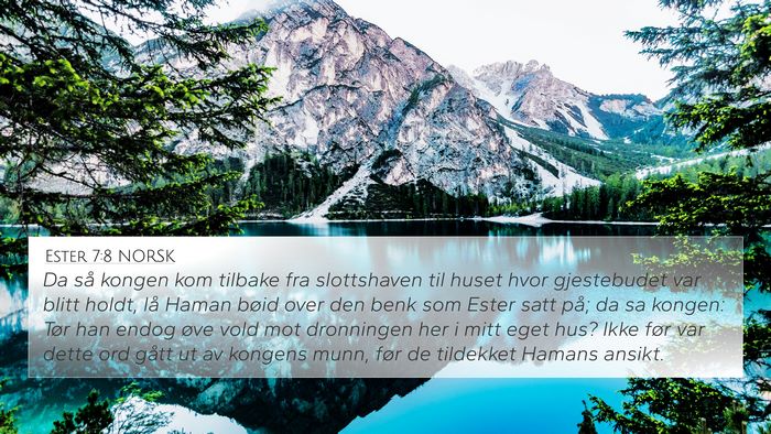 Ester 7:8 NORSK Bible Verse Image