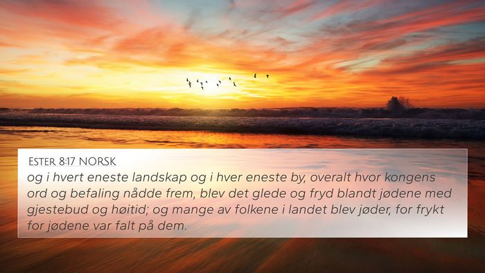 Ester 8:17 NORSK Bible Verse Image
