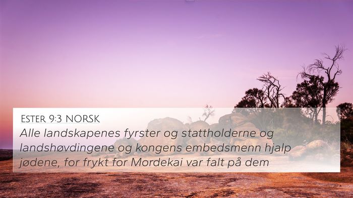 Ester 9:3 NORSK Bible Verse Image