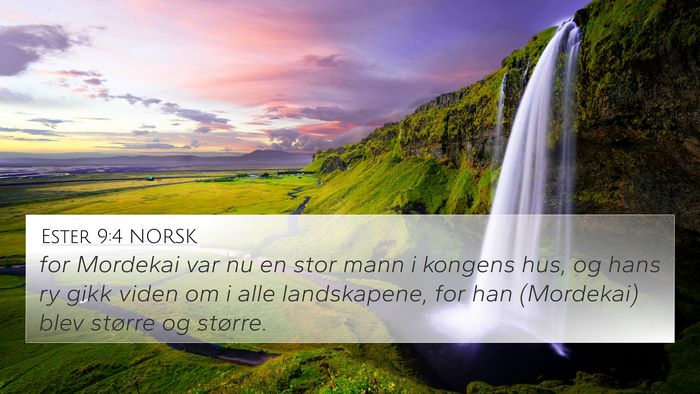 Ester 9:4 NORSK Bible Verse Image