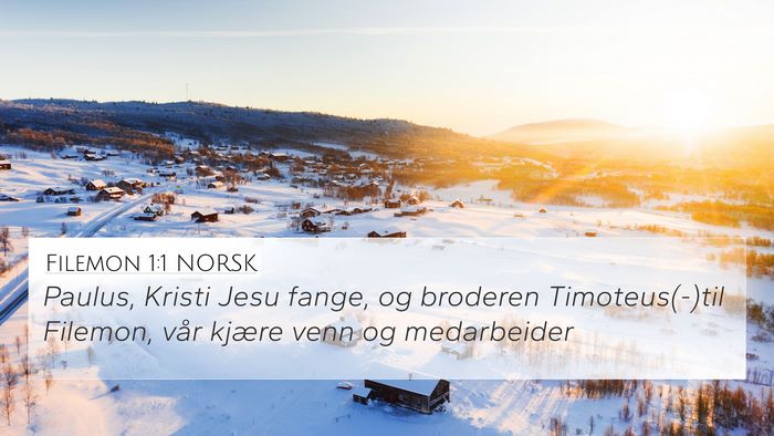 Filemon 1:1 NORSK 4K Wallpaper - Paulus, Kristi Jesu fange, og broderen - 4K Wallpaper Bible Verse
