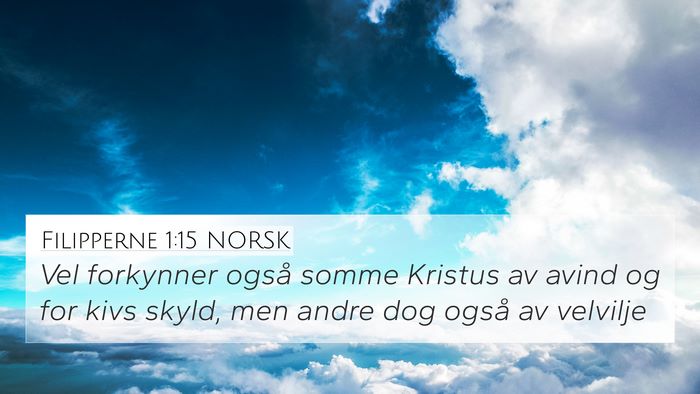 Filipperne 1:15 NORSK Bible Verse Image