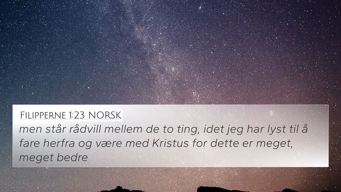 Filipperne 1:23 NORSK Bible Verse Image
