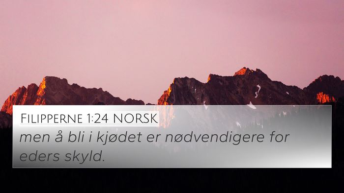 Filipperne 1:24 NORSK Bible Verse Image