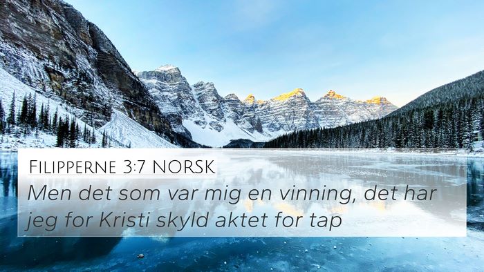 Filipperne 3:7 NORSK Bible Verse Image