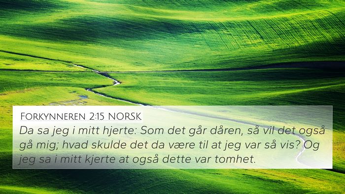 Forkynneren 2:15 NORSK Bible Verse Image