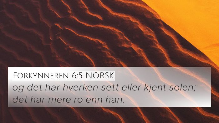 Forkynneren 6:5 NORSK Bible Verse Image