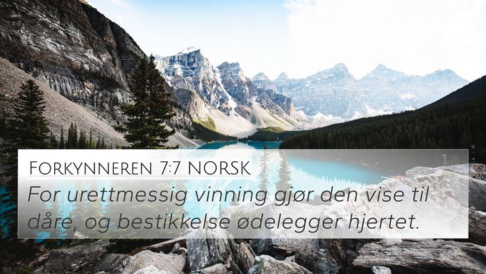 Forkynneren 7:7 NORSK Bible Verse Image