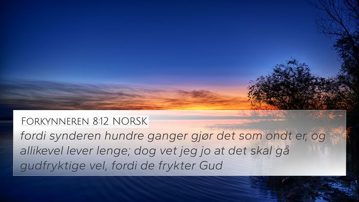 Forkynneren 8:12 NORSK Bible Verse Image