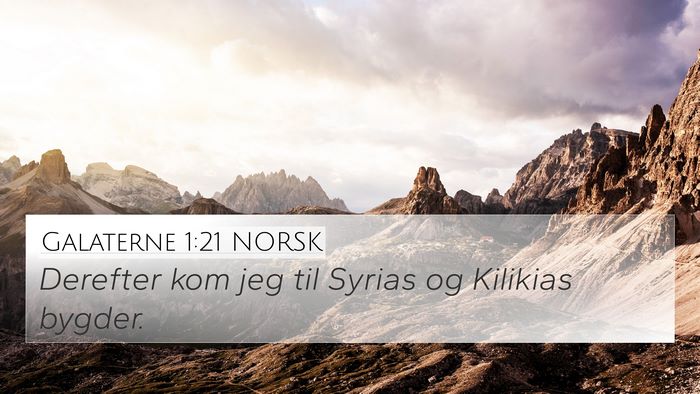 Galaterne 1:21 NORSK Bible Verse Image
