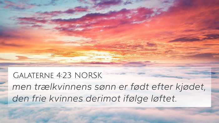 Galaterne 4:23 NORSK Bible Verse Image