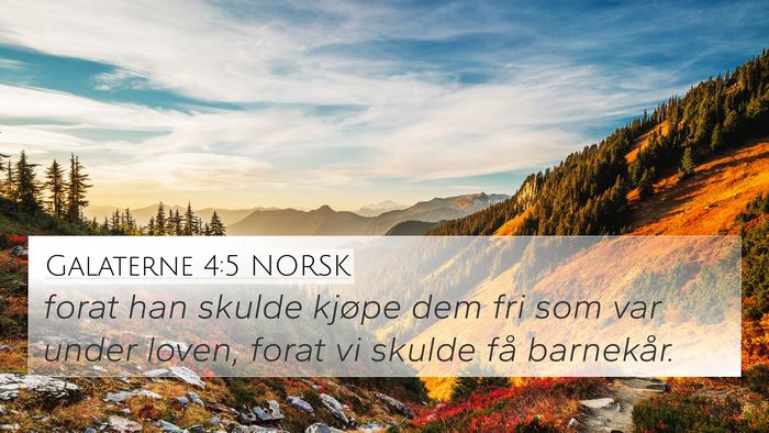 Galaterne 4:5 NORSK Bible Verse Image