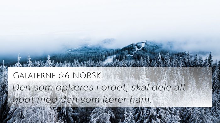 Galaterne 6:6 NORSK Bible Verse Image