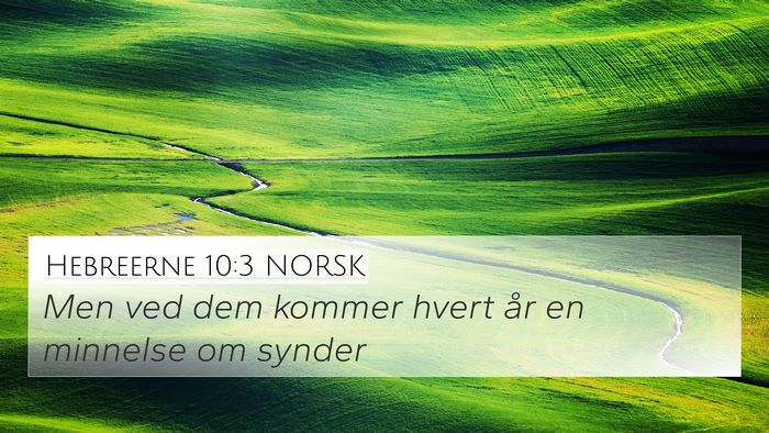 Hebreerne 10:3 NORSK Bible Verse Image