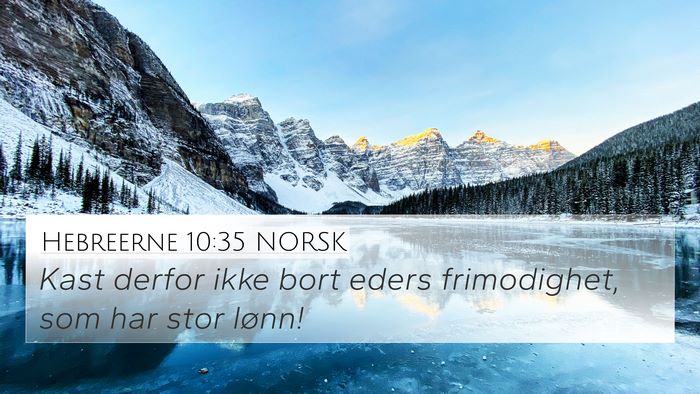Hebreerne 10:35 NORSK Bible Verse Image