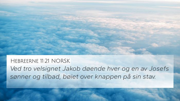 Hebreerne 11:21 NORSK Bible Verse Image