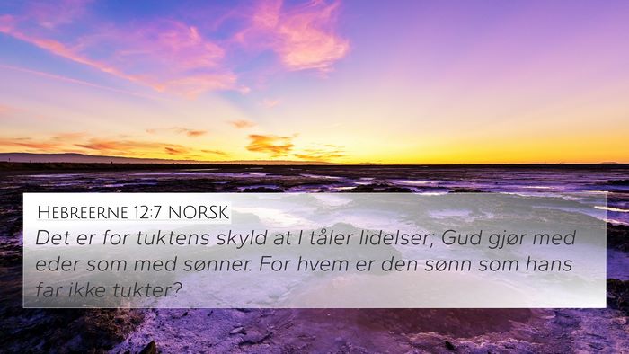 Hebreerne 12:7 NORSK Bible Verse Image