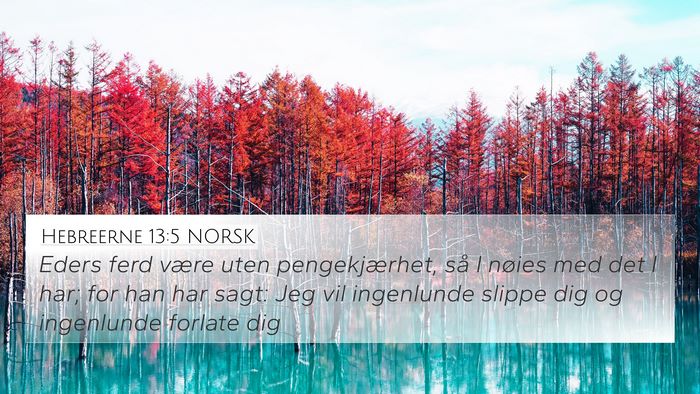 Hebreerne 13:5 NORSK Bible Verse Image