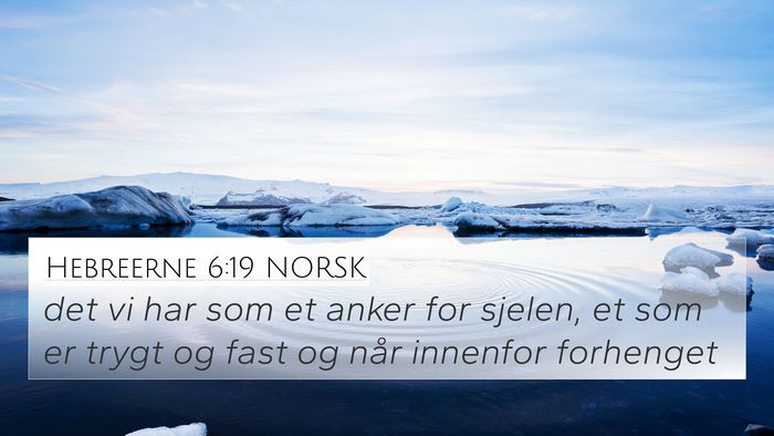 Hebreerne 6:19 NORSK Bible Verse Image