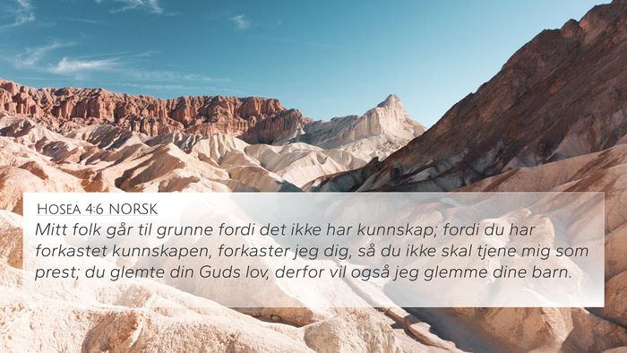 Hosea 4:6 NORSK Bible Verse Image