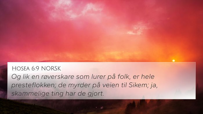 Hosea 6:9 NORSK Bible Verse Image