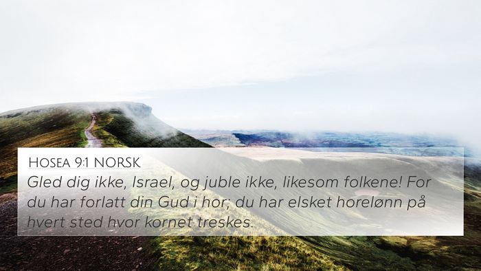 Hosea 9:1 NORSK Bible Verse Image