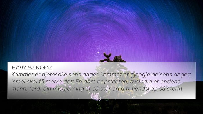 Hosea 9:7 NORSK Bible Verse Image