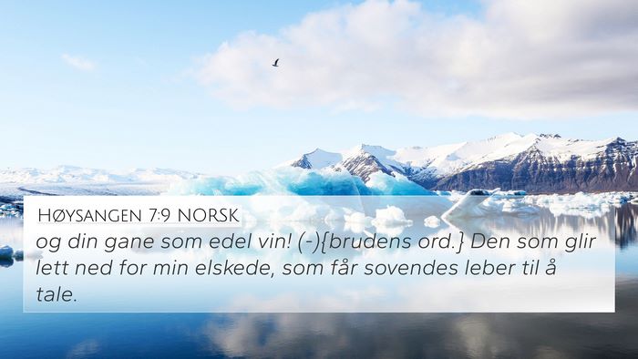 Høysangen 7:9 NORSK Bible Verse Image