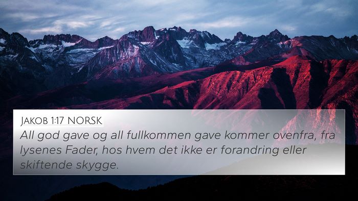 Jakob 1:17 NORSK Bible Verse Image