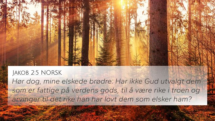 Jakob 2:5 NORSK Bible Verse Image