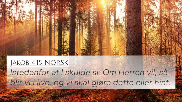Jakob 4:15 NORSK Bible Verse Image