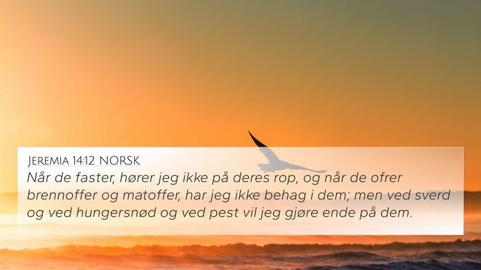 Jeremia 14:12 NORSK Bible Verse Image