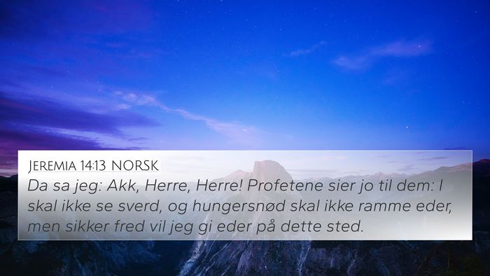 Jeremia 14:13 NORSK Bible Verse Image