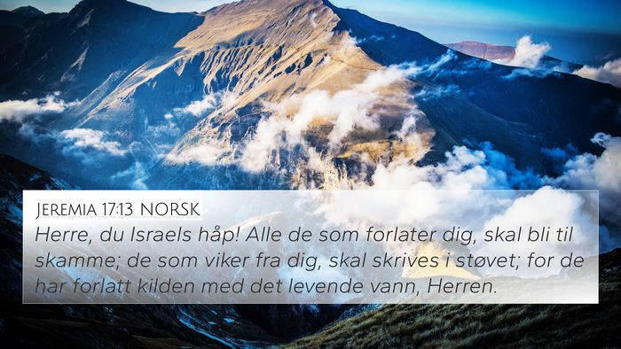 Jeremia 17:13 NORSK Bible Verse Image