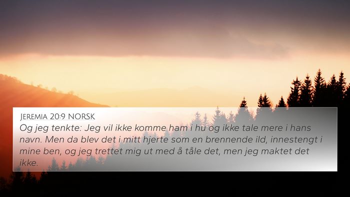 Jeremia 20:9 NORSK Bible Verse Image