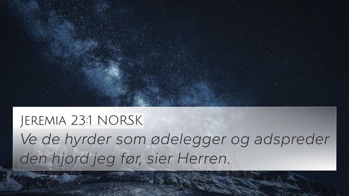 Jeremia 23:1 NORSK Bible Verse Image