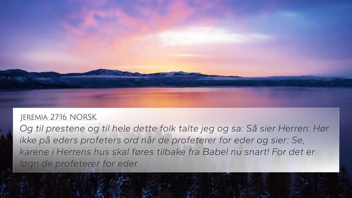 Jeremia 27:16 NORSK Bible Verse Image