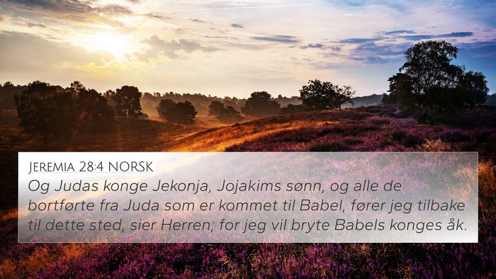 Jeremia 28:4 NORSK Bible Verse Image