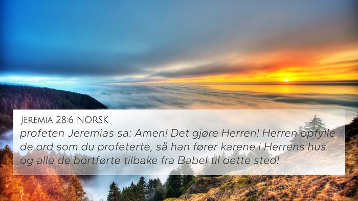 Jeremia 28:6 NORSK Bible Verse Image