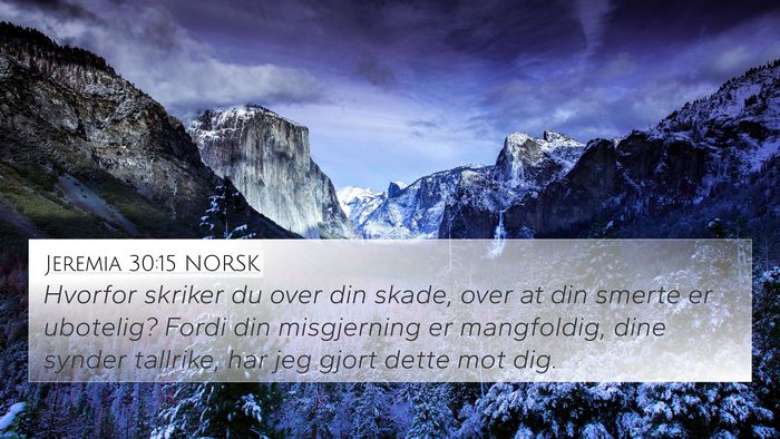 Jeremia 30:15 NORSK Bible Verse Image