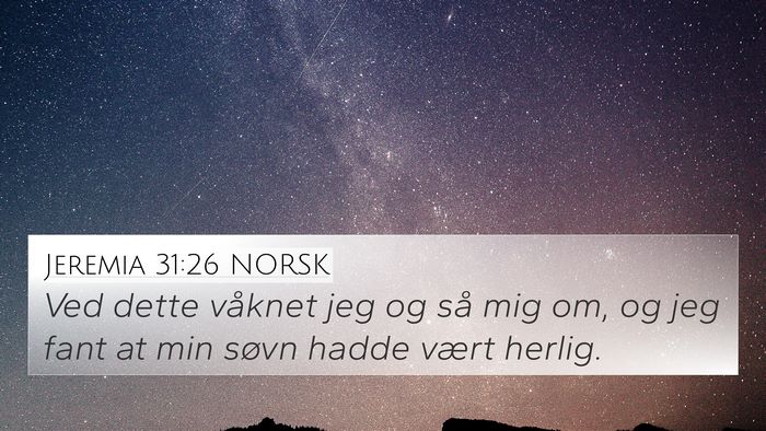 Jeremia 31:26 NORSK Bible Verse Image