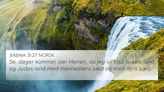 Jeremia 31:27 NORSK Bible Verse Image