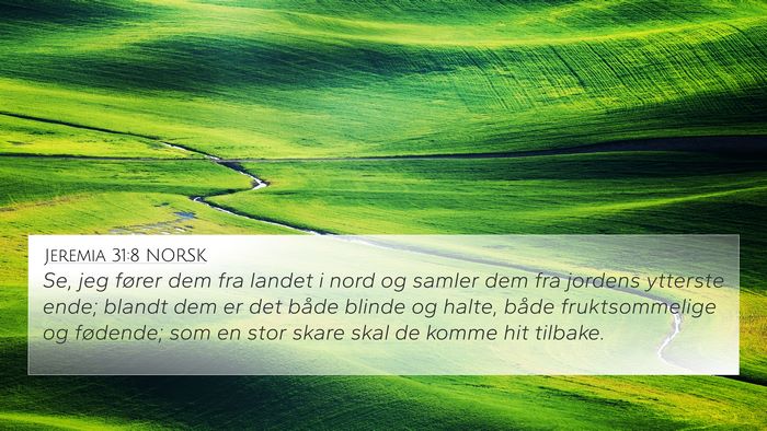 Jeremia 31:8 NORSK Bible Verse Image