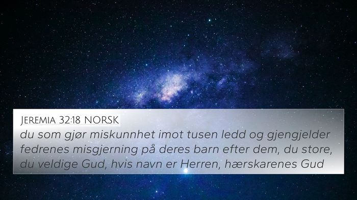 Jeremia 32:18 NORSK Bible Verse Image