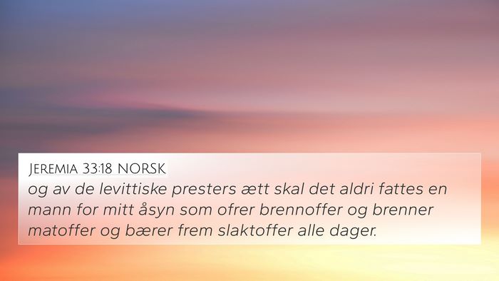Jeremia 33:18 NORSK Bible Verse Image