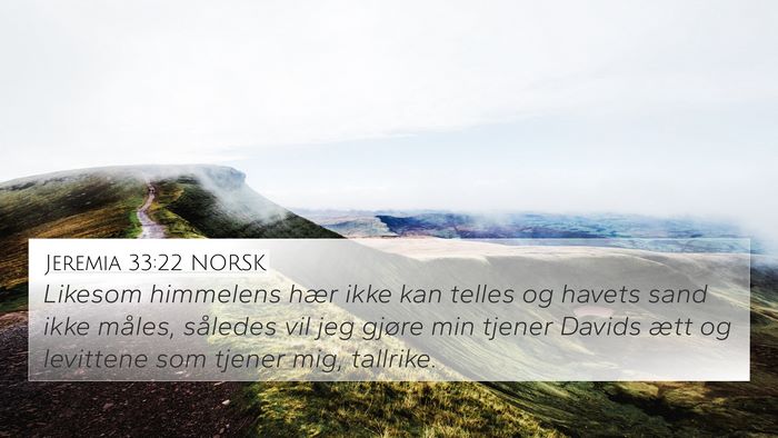 Jeremia 33:22 NORSK Bible Verse Image